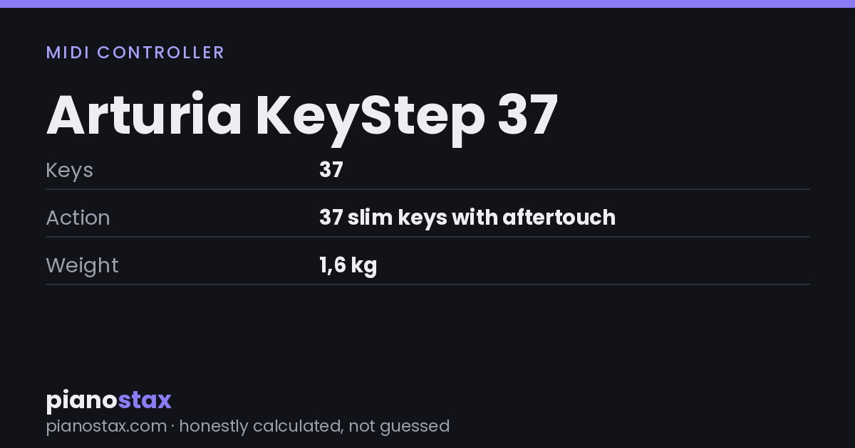 Arturia KeyStep 37 – key specs at a glance
