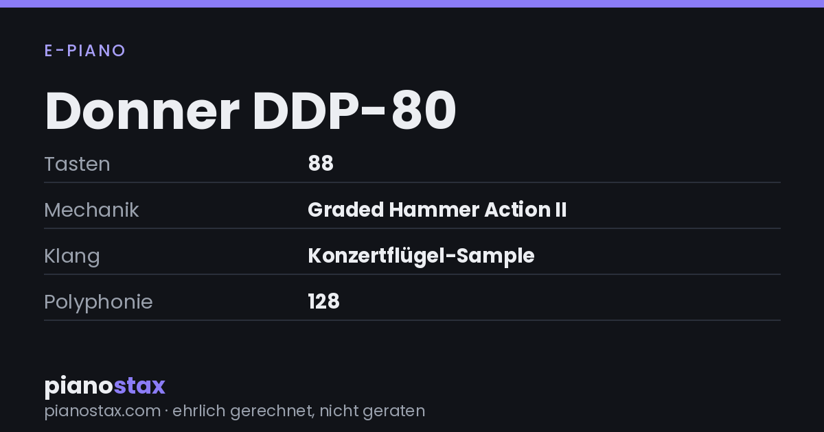Donner DDP-80 – technische Daten im Überblick