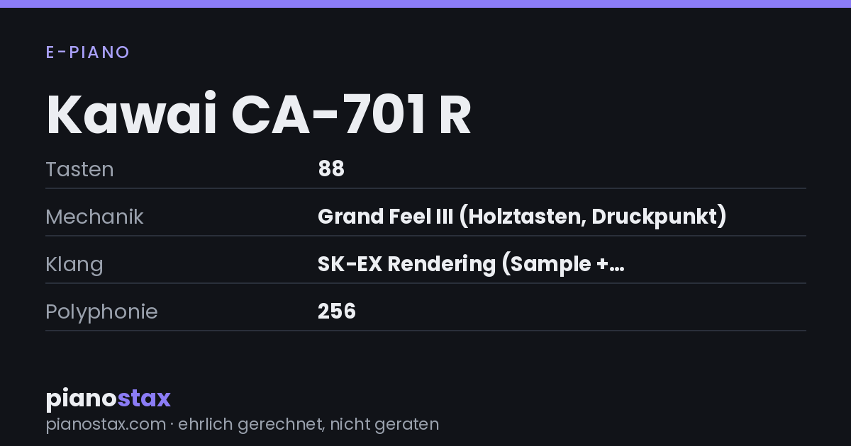 Kawai CA-701 R – technische Daten im Überblick