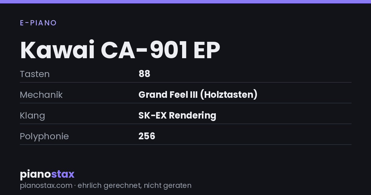 Kawai CA-901 EP – technische Daten im Überblick