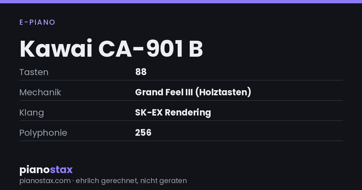 Kawai CA-901 B – technische Daten im Überblick