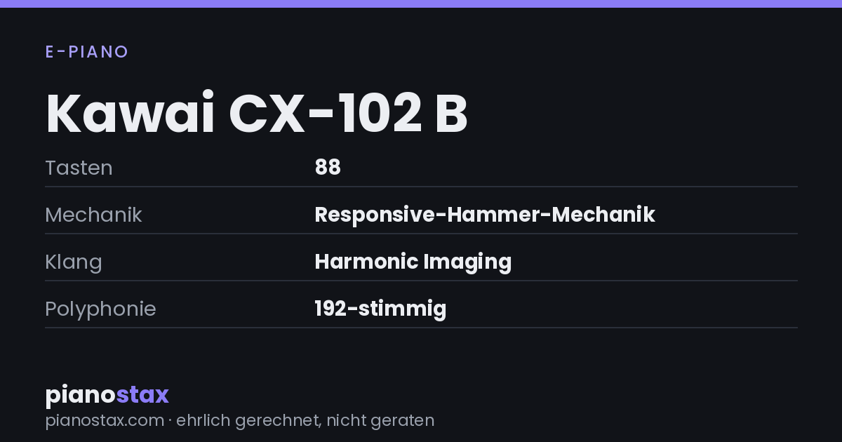Kawai CX-102 B – technische Daten im Überblick