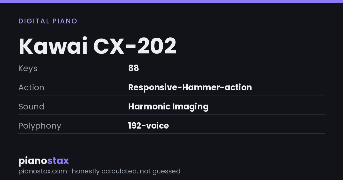 Kawai CX-202 – key specs at a glance