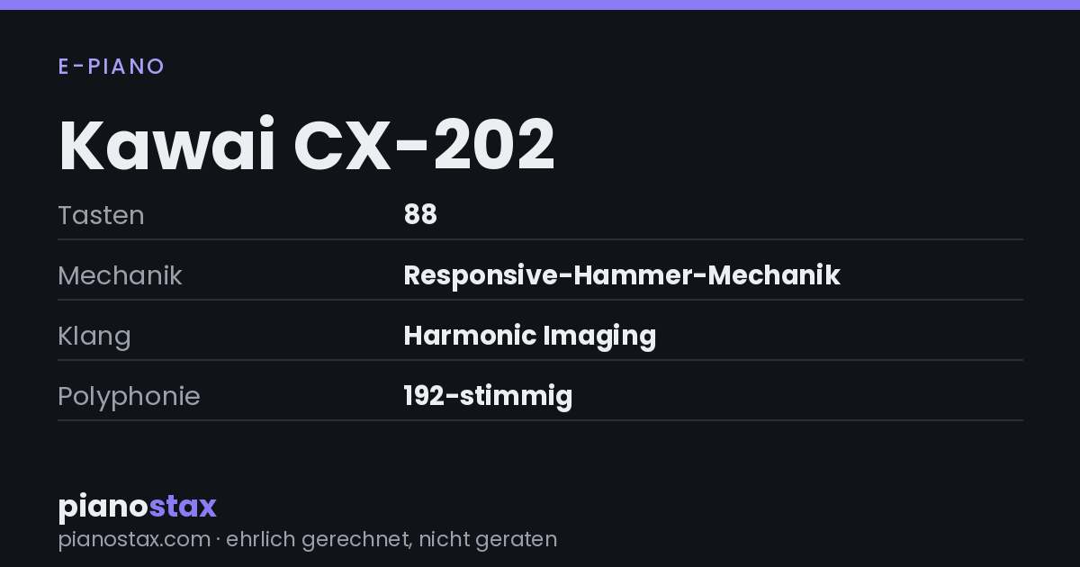 Kawai CX-202 – technische Daten im Überblick
