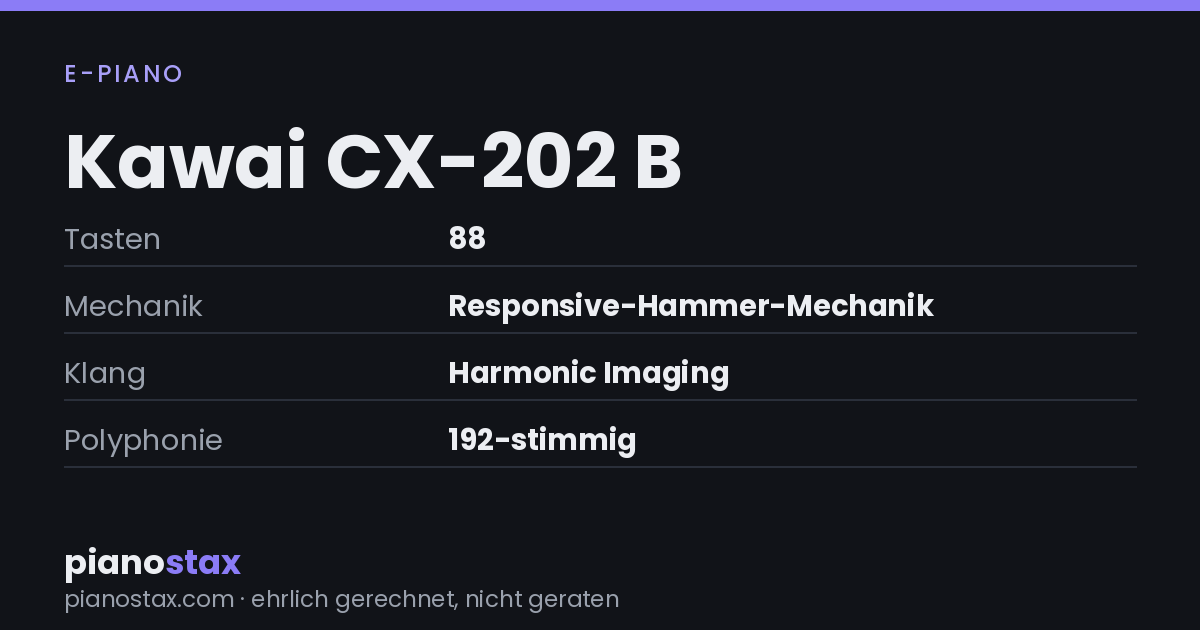Kawai CX-202 B – technische Daten im Überblick