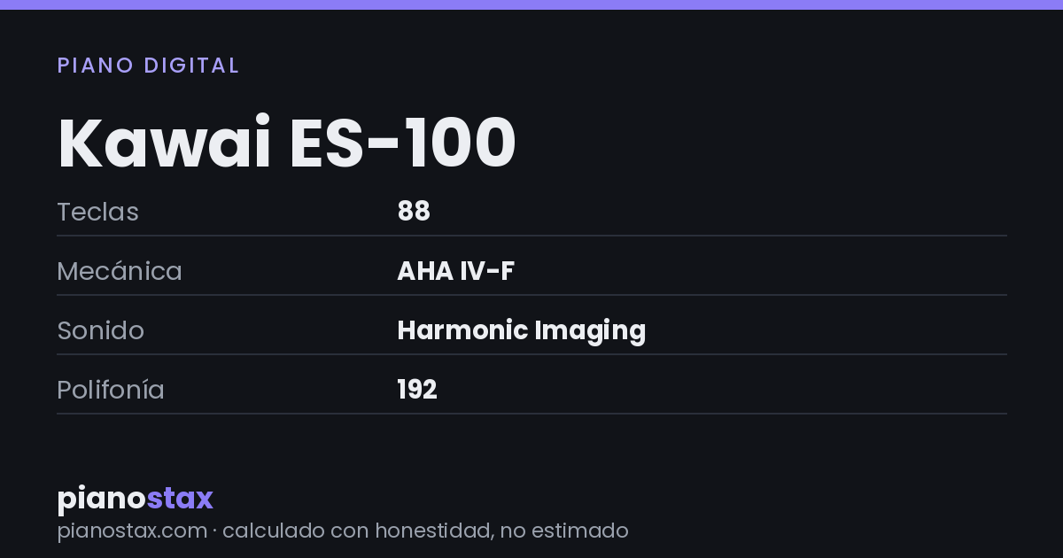 Kawai ES-100 – datos técnicos de un vistazo
