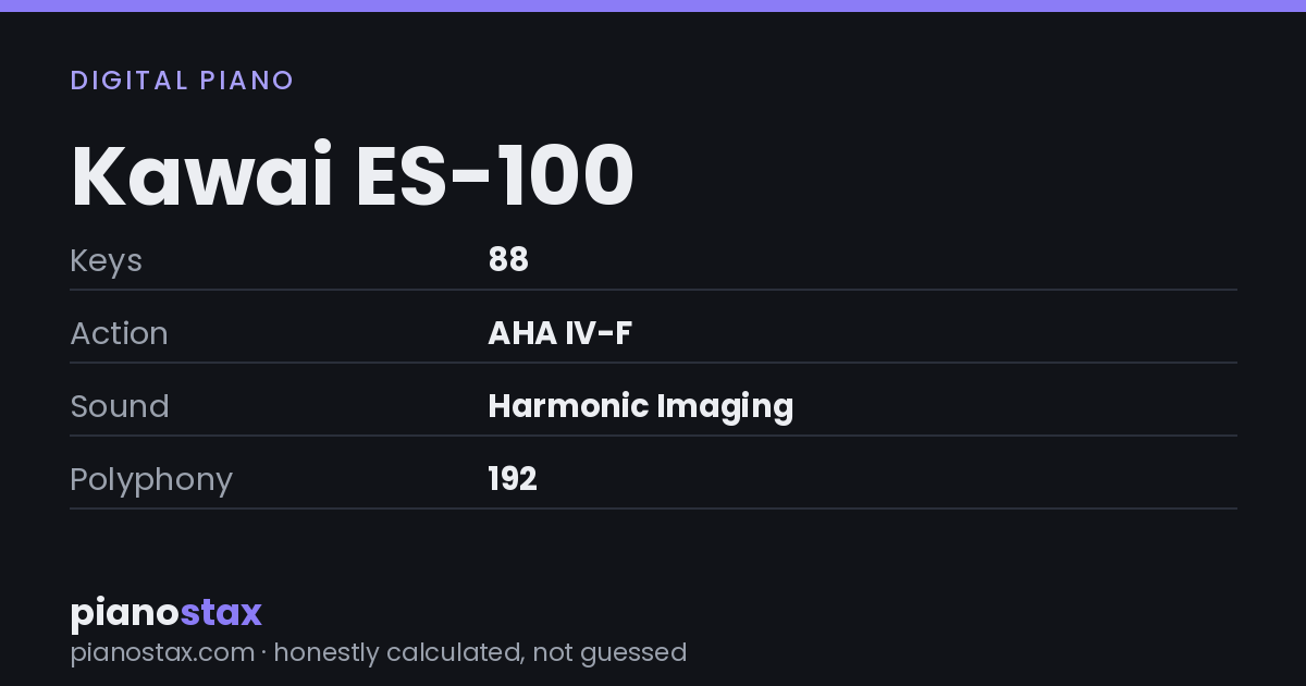 Kawai ES-100 – key specs at a glance