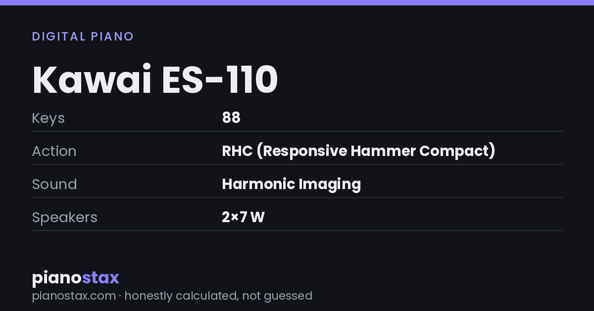 Kawai ES-110 – key specs at a glance