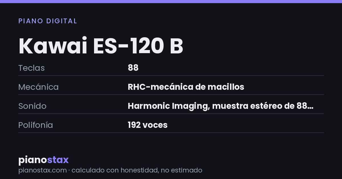 Kawai ES-120 B – datos técnicos de un vistazo