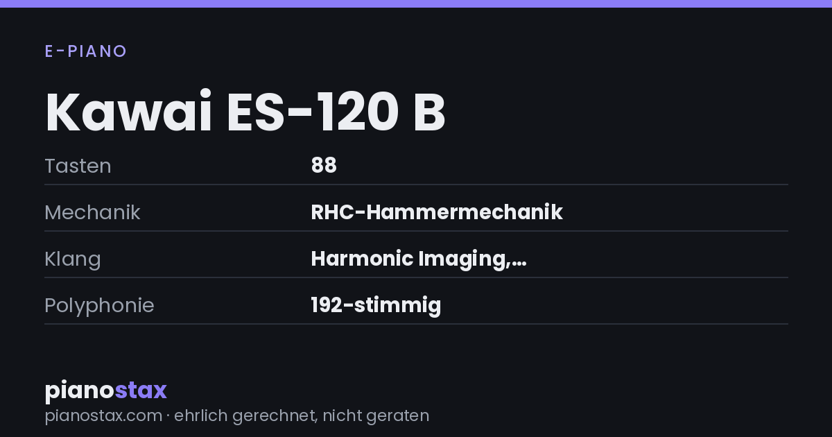 Kawai ES-120 B – technische Daten im Überblick