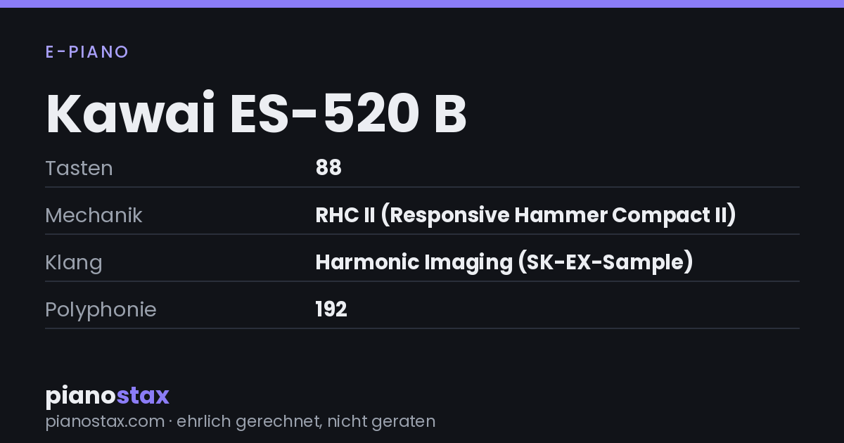 Kawai ES-520 B – technische Daten im Überblick