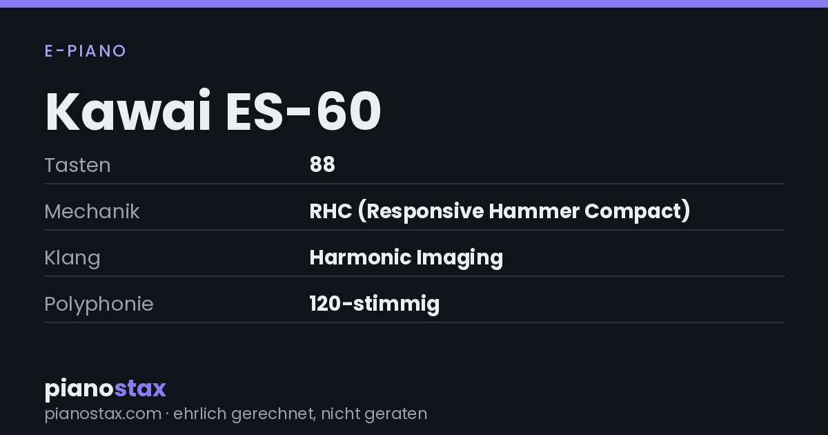Kawai ES-60 – technische Daten im Überblick