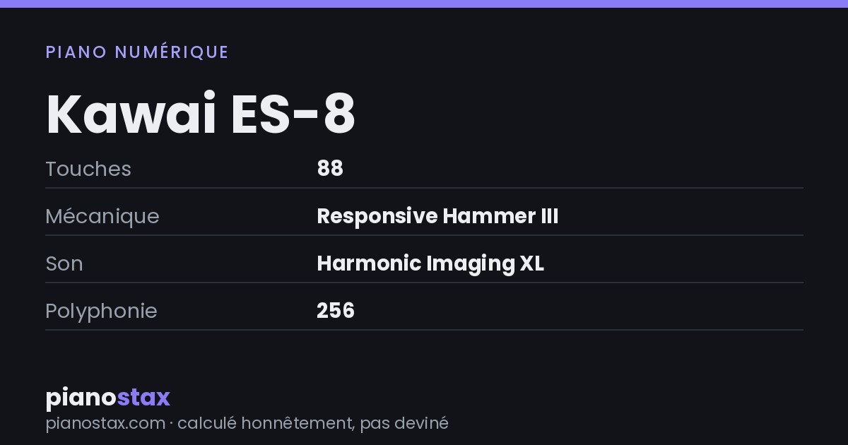 Kawai ES-8 – caractéristiques en un coup d’œil