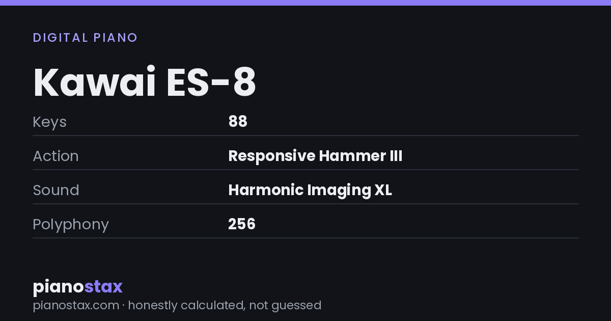 Kawai ES-8 – key specs at a glance