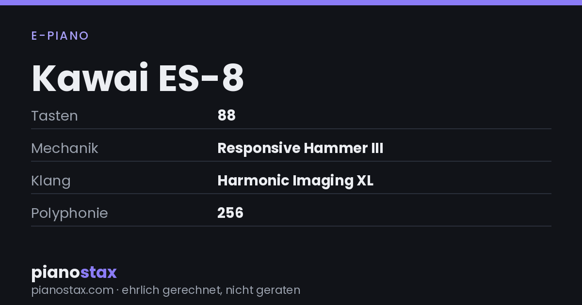 Kawai ES-8 – technische Daten im Überblick