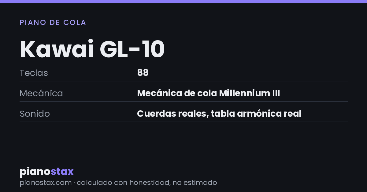 Kawai GL-10 – datos técnicos de un vistazo