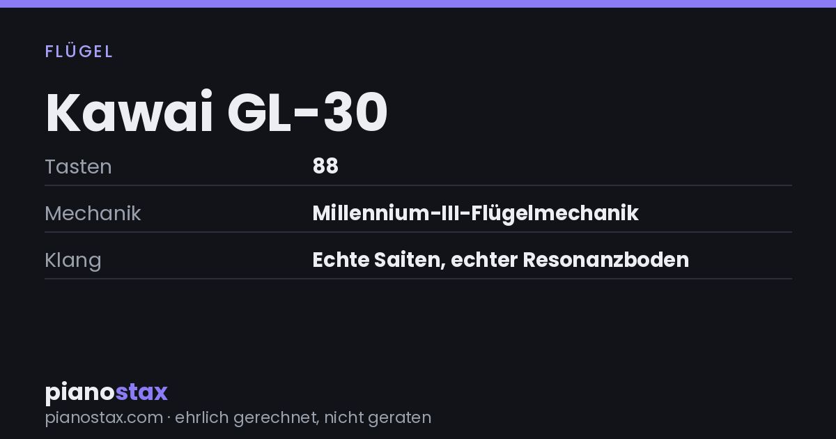 Kawai GL-30 – technische Daten im Überblick