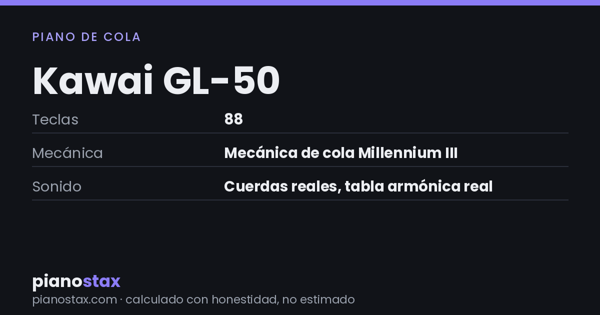 Kawai GL-50 – datos técnicos de un vistazo