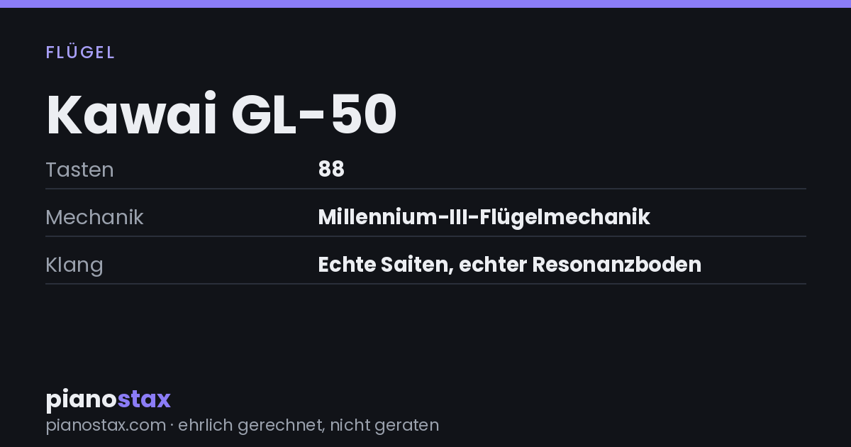 Kawai GL-50 – technische Daten im Überblick