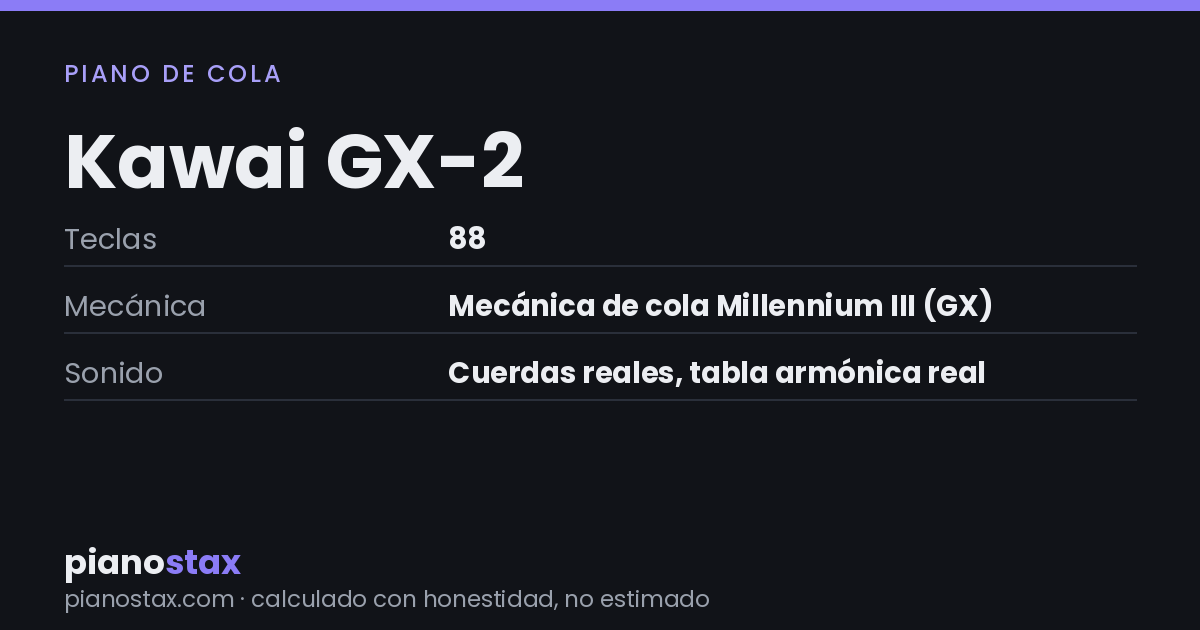 Kawai GX-2 – datos técnicos de un vistazo