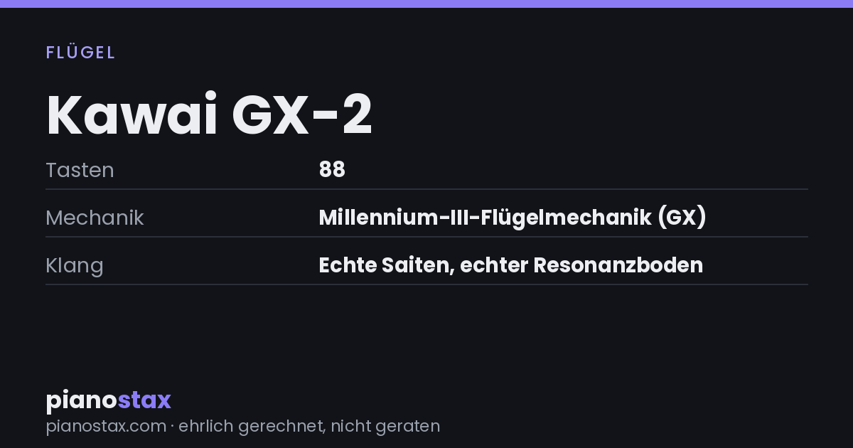 Kawai GX-2 – technische Daten im Überblick