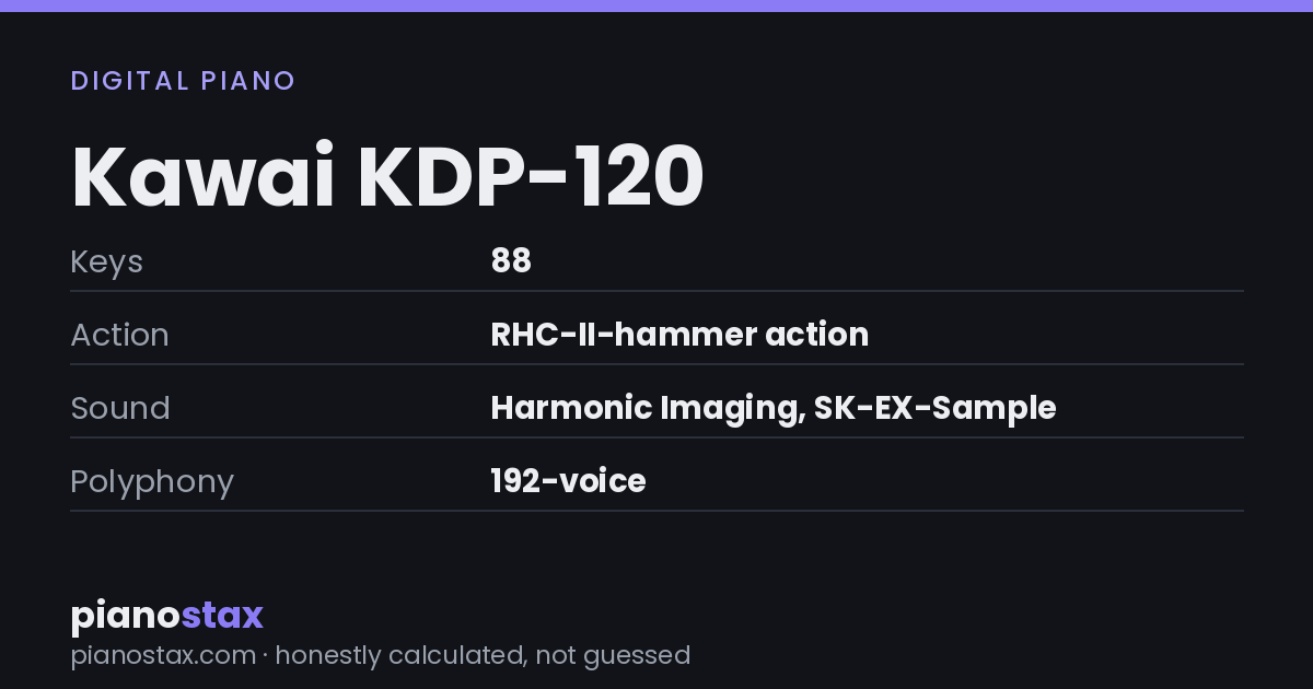 Kawai KDP-120 – key specs at a glance