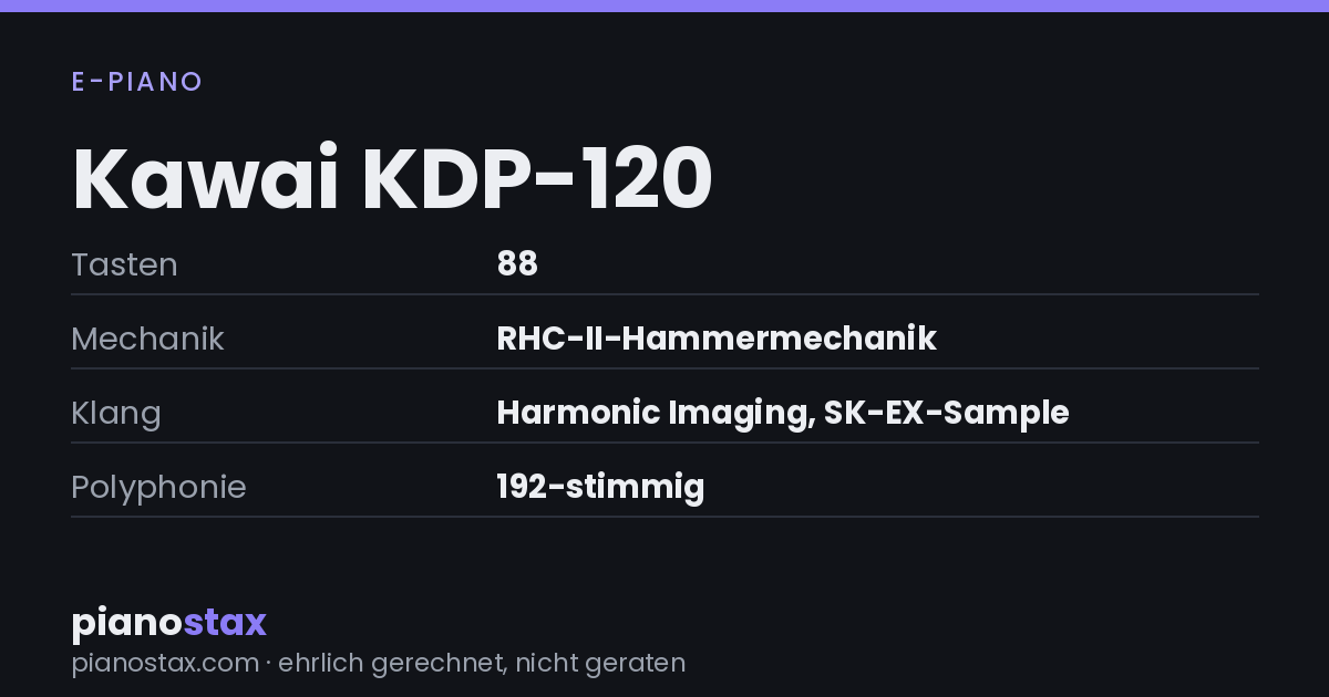 Kawai KDP-120 – technische Daten im Überblick