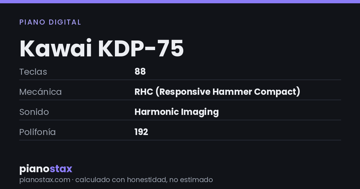 Kawai KDP-75 – datos técnicos de un vistazo