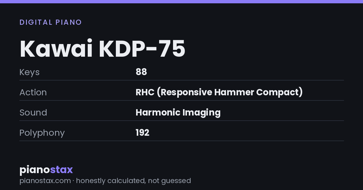 Kawai KDP-75 – key specs at a glance