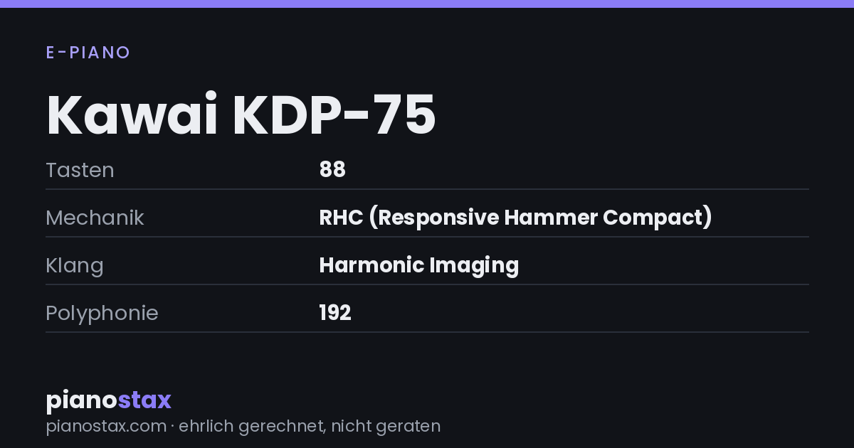 Kawai KDP-75 – technische Daten im Überblick