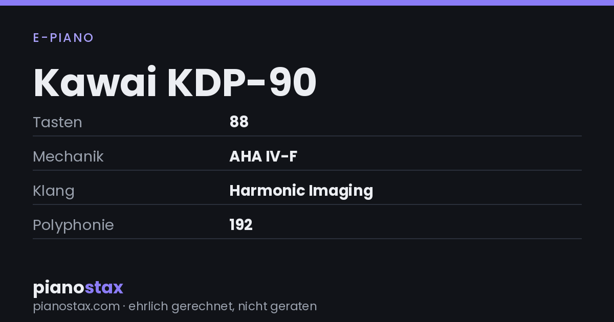 Kawai KDP-90 – technische Daten im Überblick
