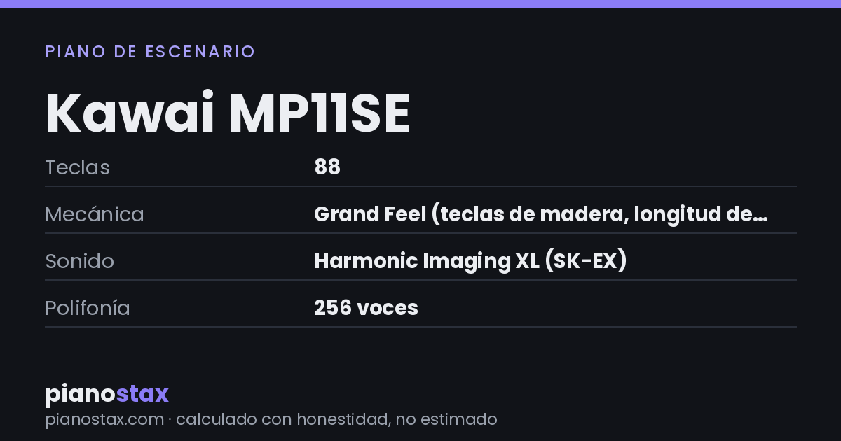 Kawai MP11SE – datos técnicos de un vistazo