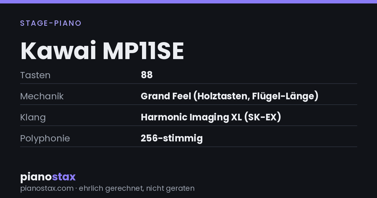 Kawai MP11SE – technische Daten im Überblick