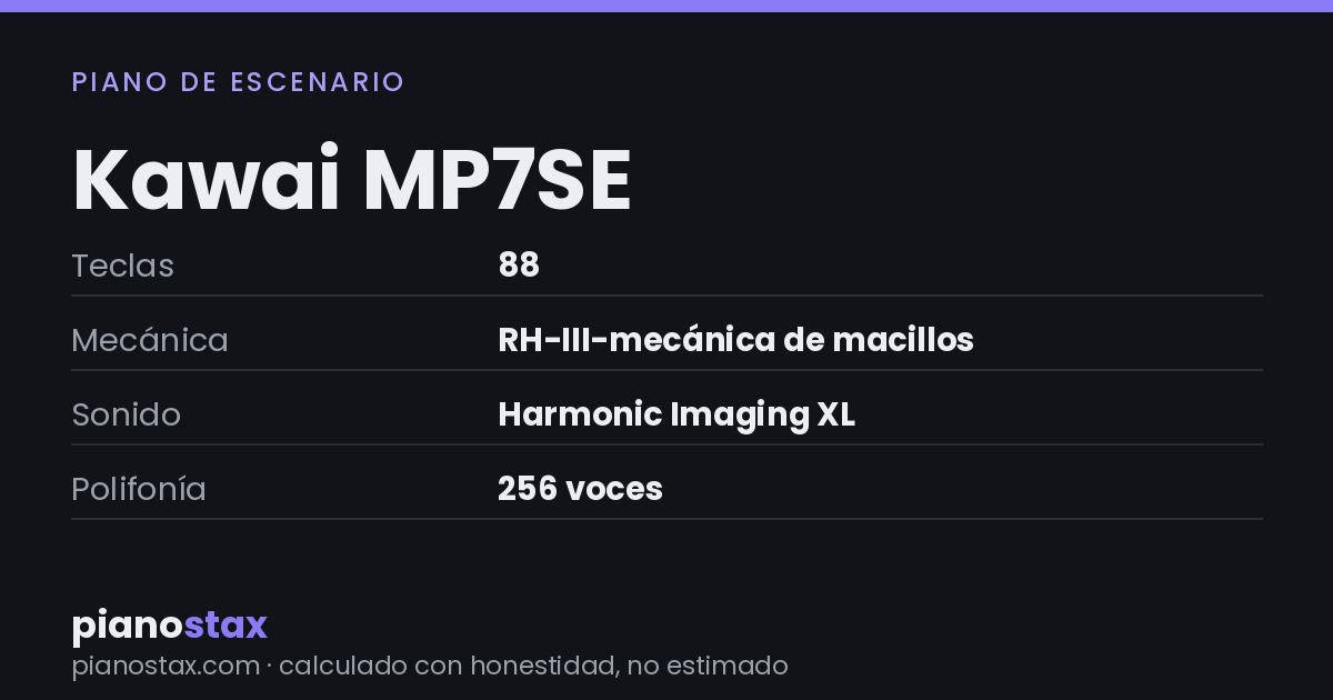 Kawai MP7SE – datos técnicos de un vistazo