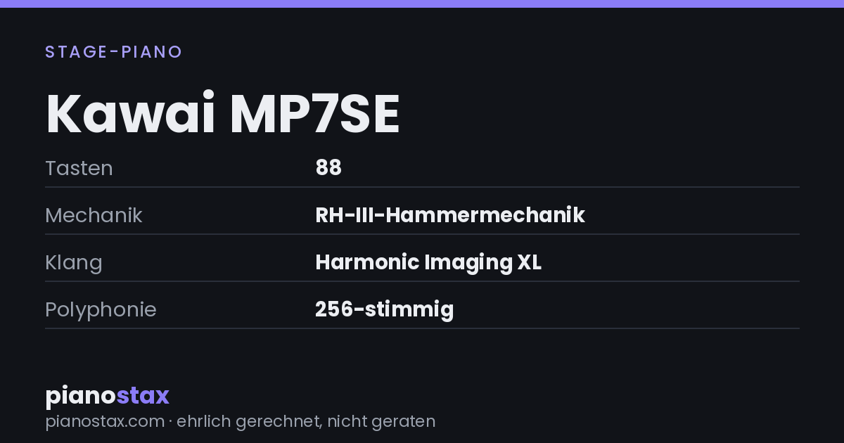 Kawai MP7SE – technische Daten im Überblick