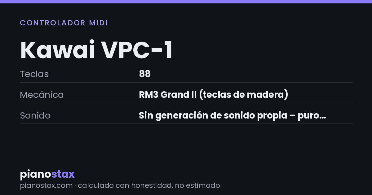 Kawai VPC-1 – datos técnicos de un vistazo