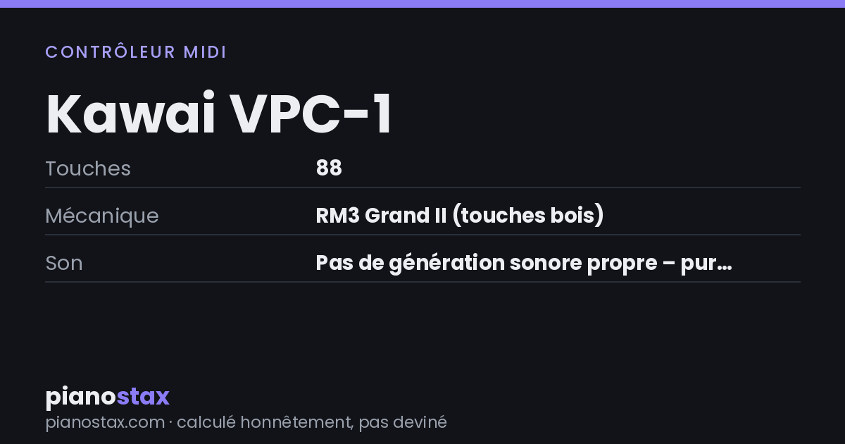 Kawai VPC-1 – caractéristiques en un coup d’œil
