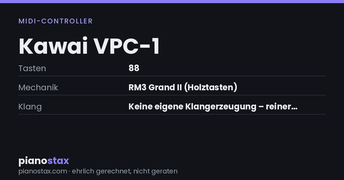 Kawai VPC-1 – technische Daten im Überblick