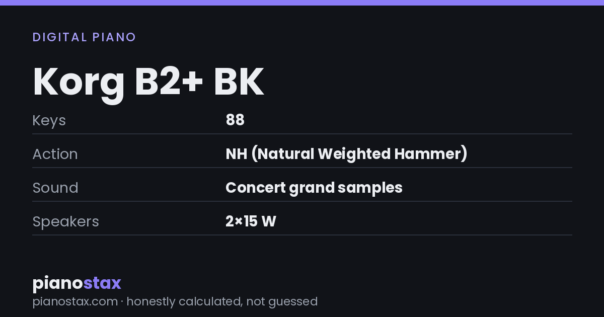 Korg B2+ BK – key specs at a glance