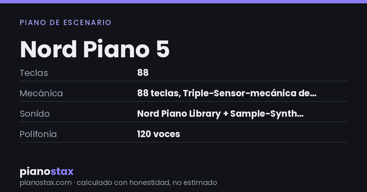 Nord Piano 5 – datos técnicos de un vistazo