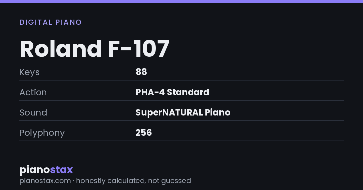 Roland F-107 – key specs at a glance