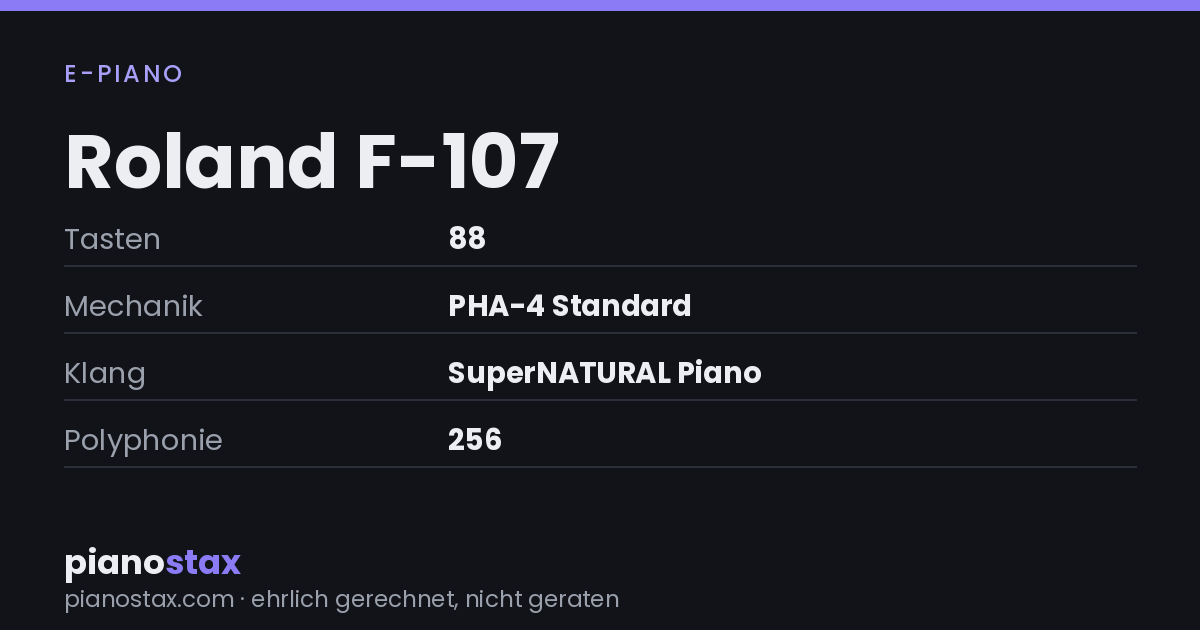 Roland F-107 – technische Daten im Überblick
