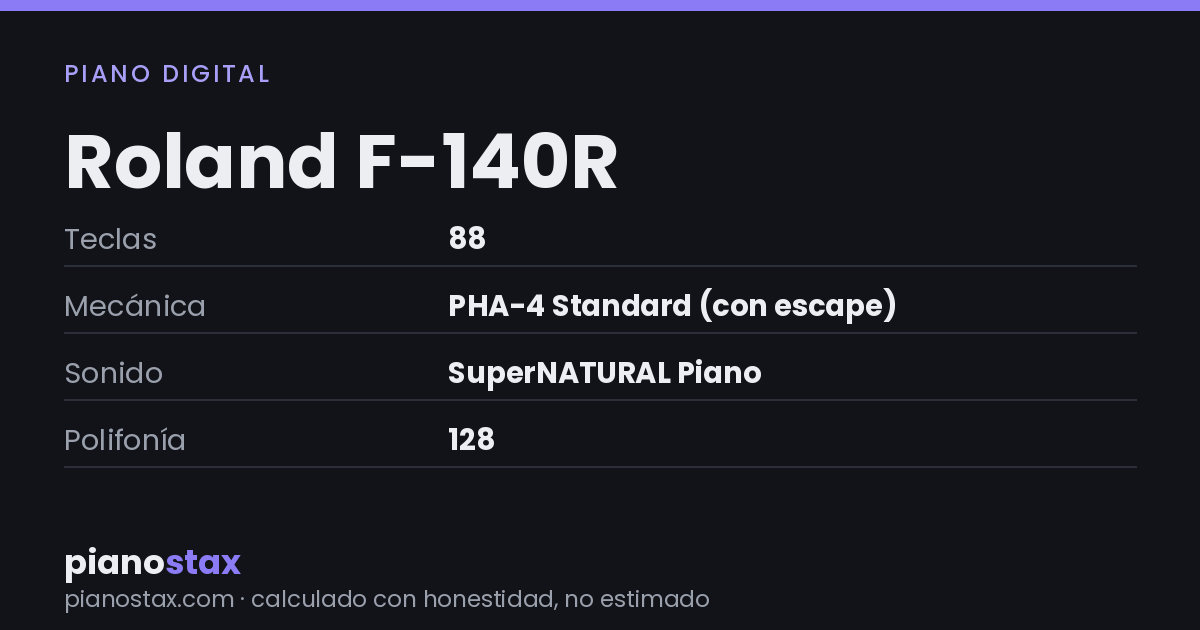 Roland F-140R – datos técnicos de un vistazo