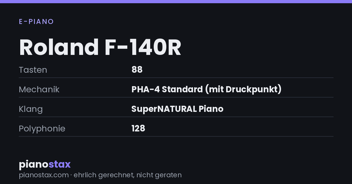 Roland F-140R – technische Daten im Überblick