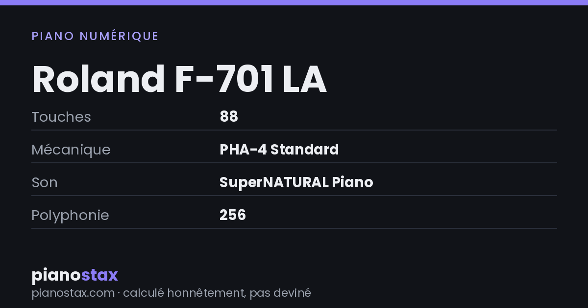 Roland F-701 LA – caractéristiques en un coup d’œil