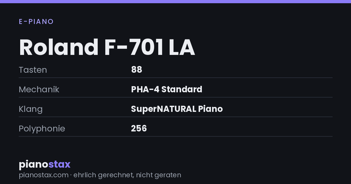 Roland F-701 LA – technische Daten im Überblick
