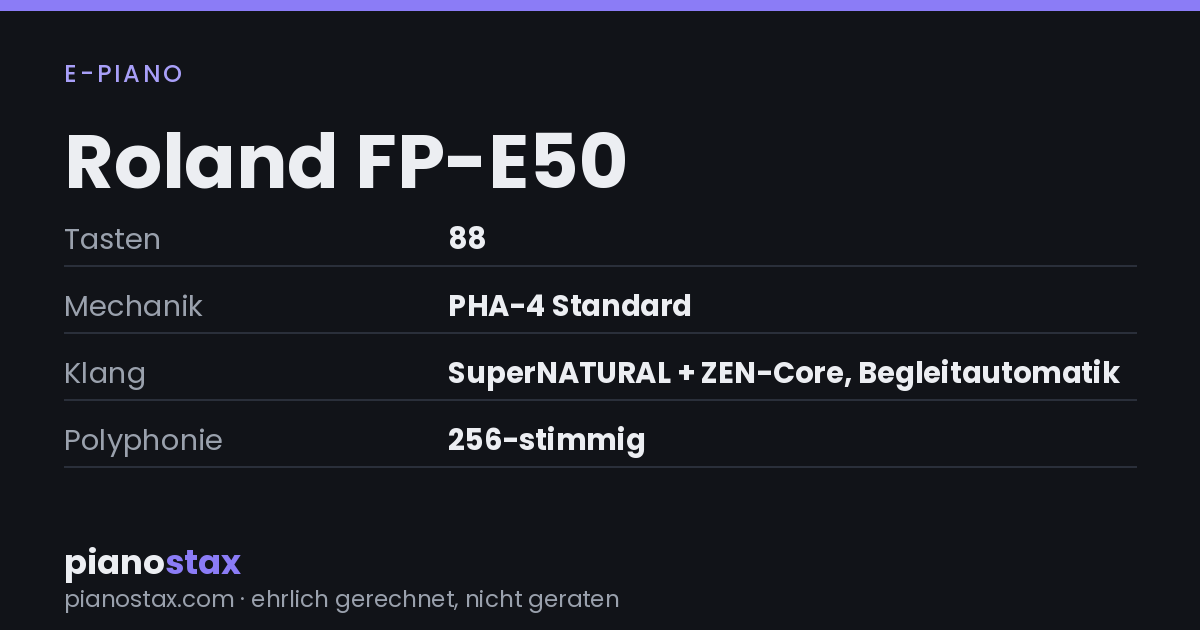 Roland FP-E50 – technische Daten im Überblick