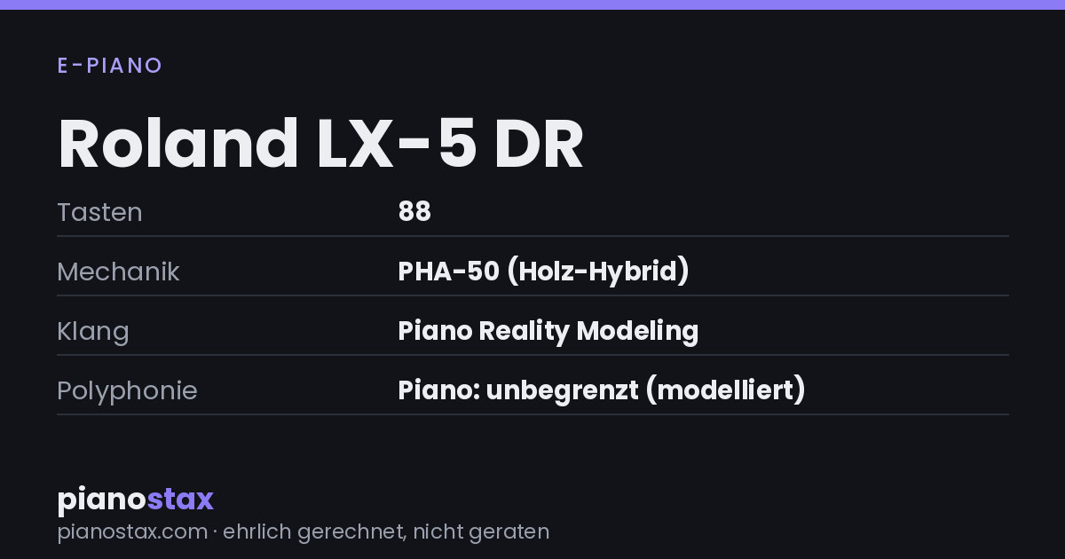 Roland LX-5 DR – technische Daten im Überblick