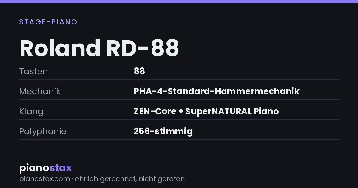 Roland RD-88 – technische Daten im Überblick