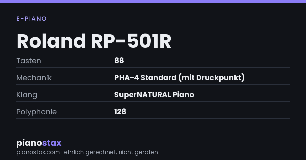 Roland RP-501R – technische Daten im Überblick